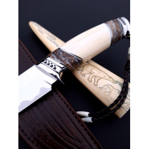 КОРОНА ексклюзивний ніж ручної роботи майстра студії ALEKSANDR KASINEC, купити замовити в Україні (Сталь ламінат CPM® Rex 121™ 68 HRC). Photo 2